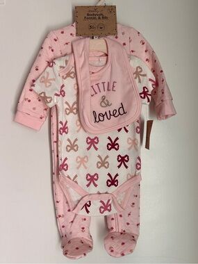 DreamGro One-Piece Bodysuit, Footie & Bib Set
